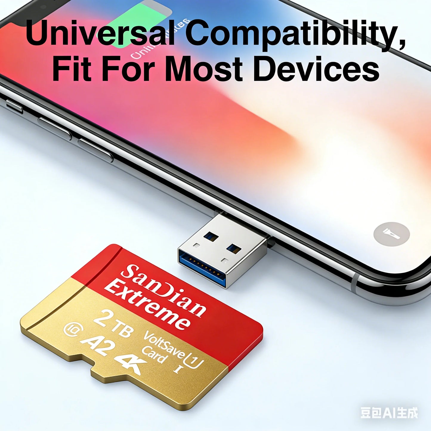 Class 10 Memory SD Cards USB Adapter SD Memory Cards 512GB 256GB High Speed Micro TF/SD Card For Mobile Phone/Laptop