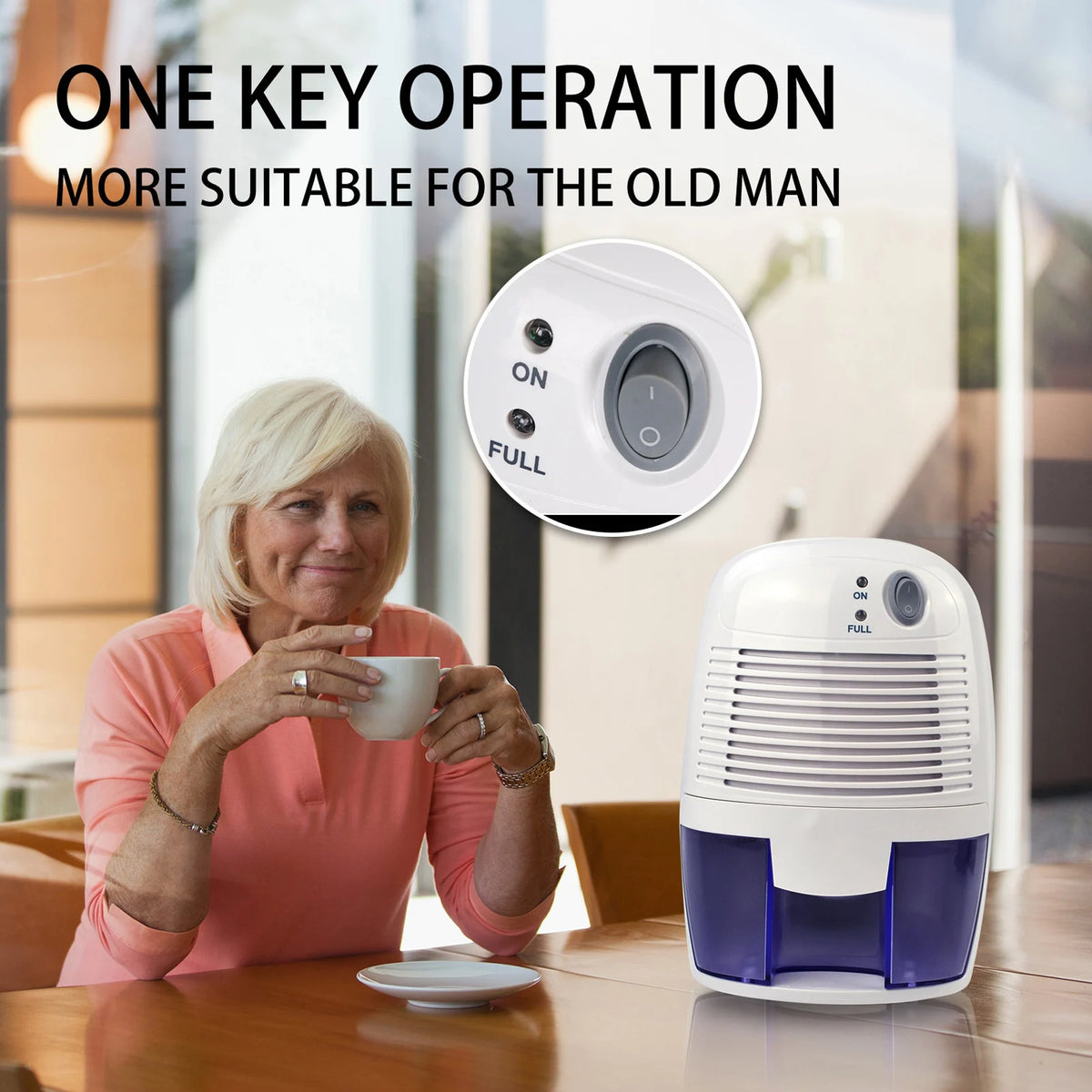 Humidity Removing Machine 10W Small Dehumidifiers 500ml Quiet Automatic Shutoff USB Non Slip Bottom for Office