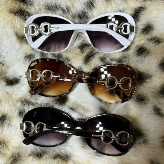 Y2K Oval Sunglasses for Women — Large Gradient Lens, UV