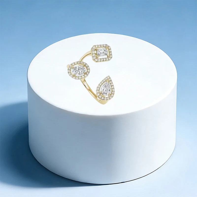 925 silver elegant ring - high-quality women's wedding party gift - DIY shining accessory