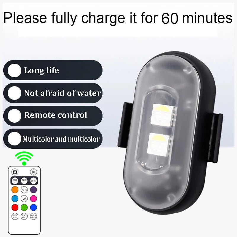 Car LED Warning Light – Rechargeable Wireless Multifunctional Safety Light with Remote Control