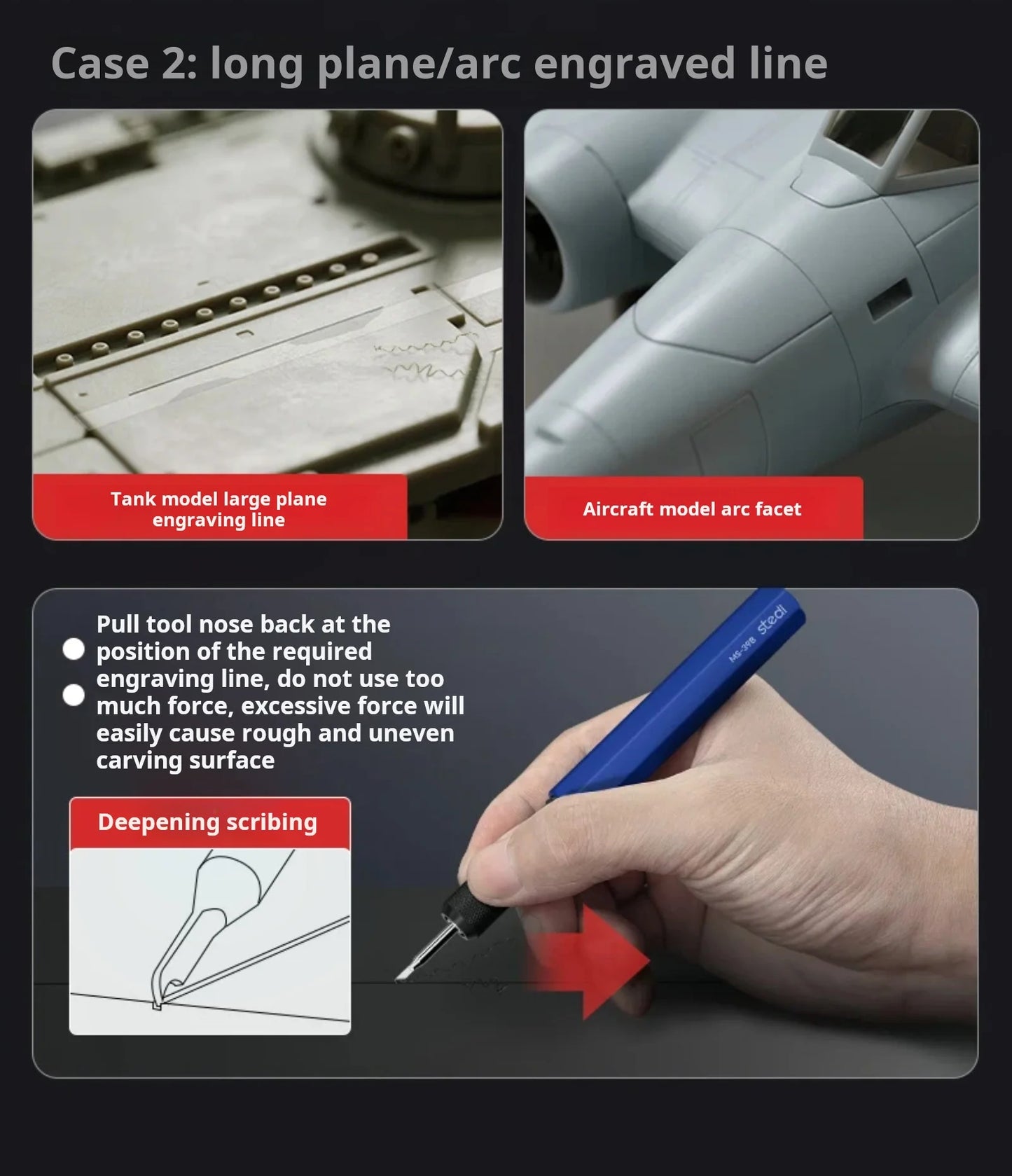 Stedi 0.125~0.30mm Precision Eagle-Beak Hook Knife Smooth Scribing Edges for Gundam Model Trimming Scribing Carving Hand Tool