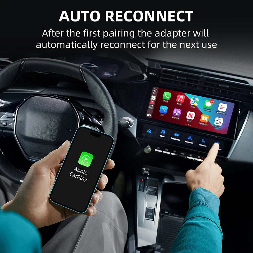 NEW 2 In 1 Wireless Carplay AI Box Android Auto Plug And Play Applicable To Convert Original Car Wired Carplay To Wireless