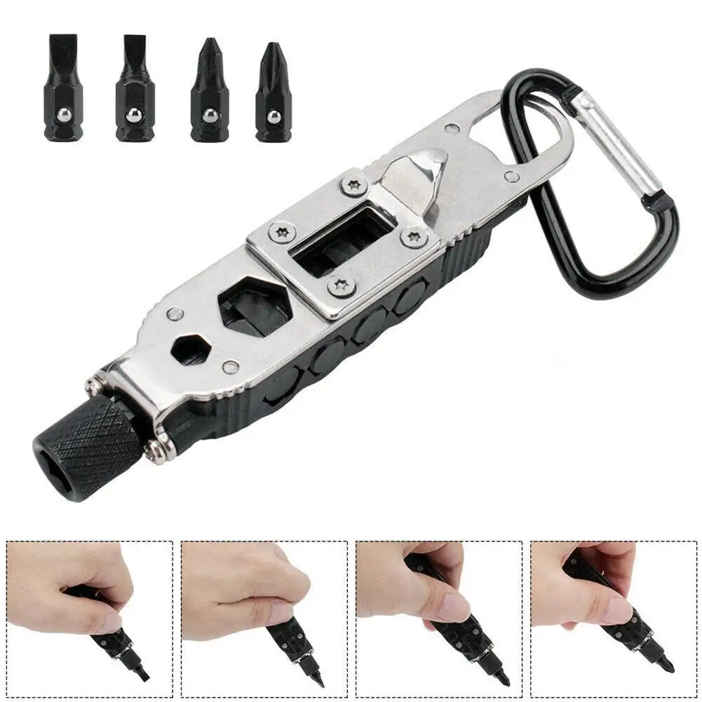 Multifunctional Mini Screwdriver Outdoor EDC Keychain Shape Screwdrivers Portable Steel Repair Tool