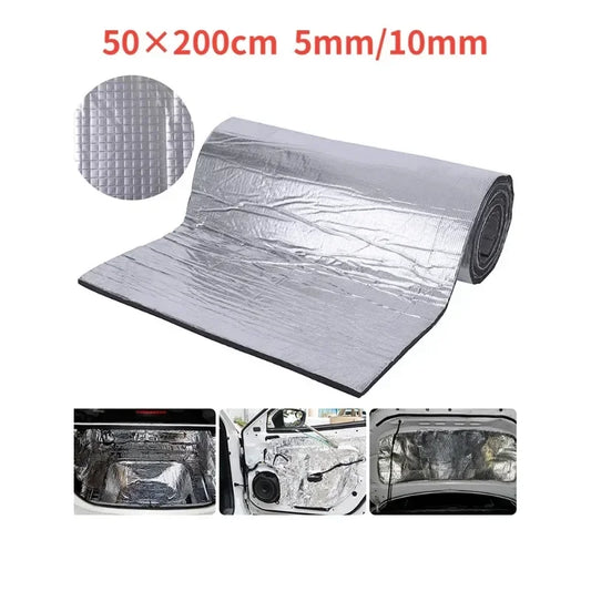 Fireproof Heat and Sound Insulation Mat 200x50cm Acoustic Thermal Mat Soundproof Wall Panels Noise Insulation for Car Deadening
