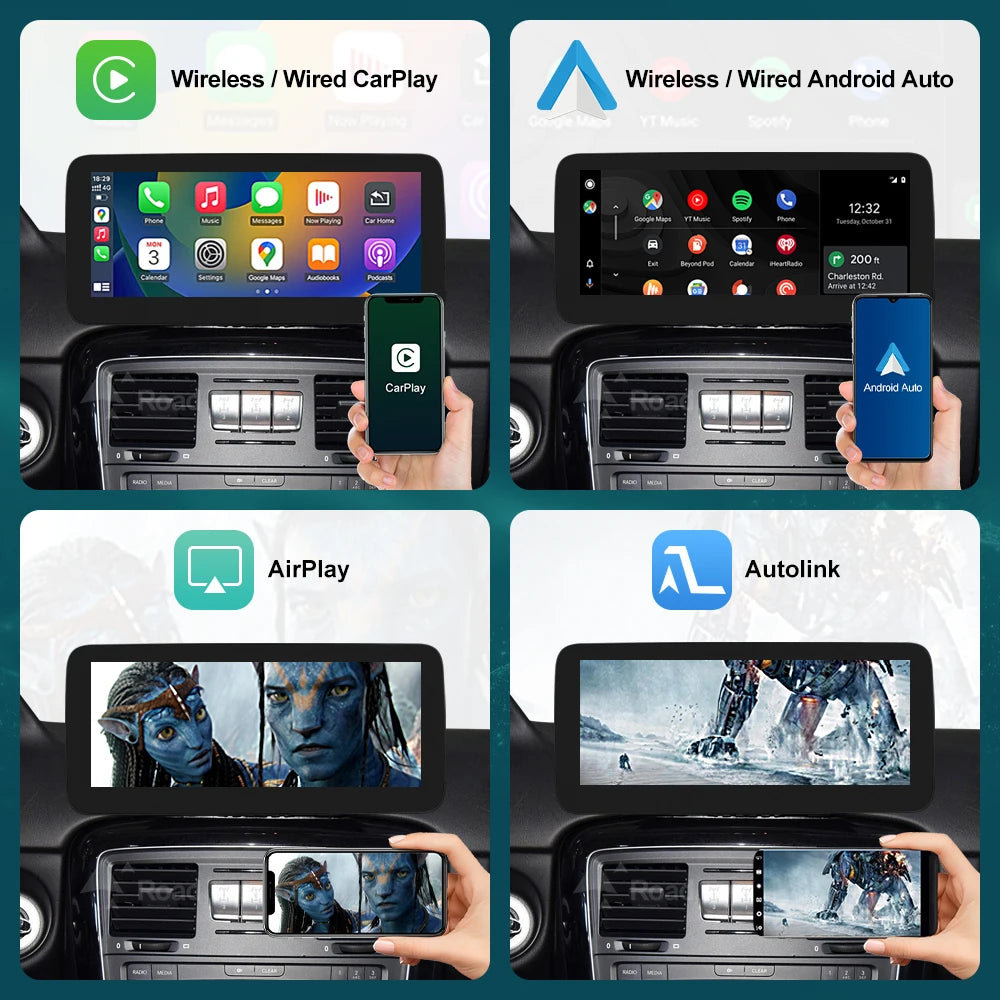 Wireless CarPlay & Android Auto Display Screen, Compatible with Mercedes-Benz G-Class W463 (2013-2018)