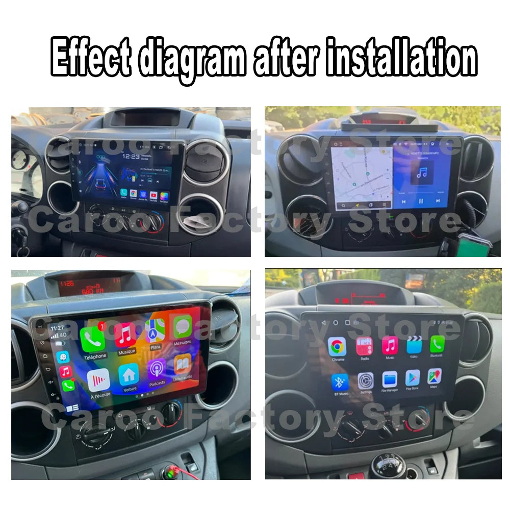 Car Android 15 Radio Stereo For Citroen Berlingo B9 Peugeot Partner 2008 - 2019 wireless CarPlay Android Auto No 2 din 2din DVD