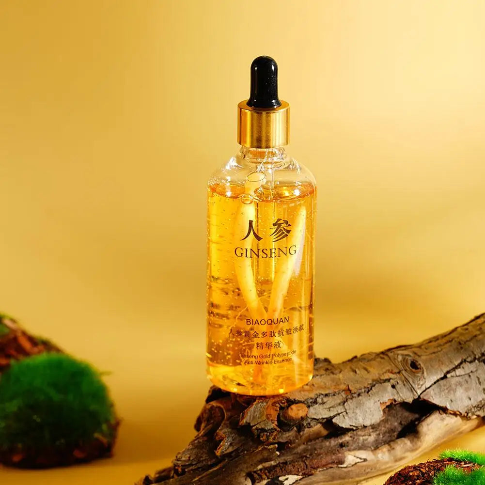 Ginseng Gold Polypeptide Essence Anti-Wrinkle Moisturizing Face Serum Deep Nourishing Skin Care Brightening Firming Facial Care