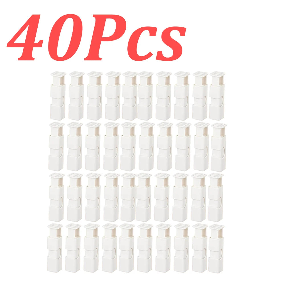 1-60Pcs Food Sealing Clips Squeeze Bread Bag Plastic Bag Sealing Clips Snack Bag Moisture-proof Fresh-keeping Clips Reusable