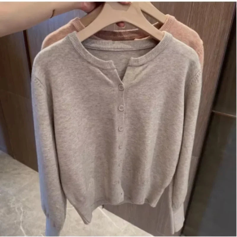 Women's fleece-knit sweater, cropped crew neck — view 13 of 15