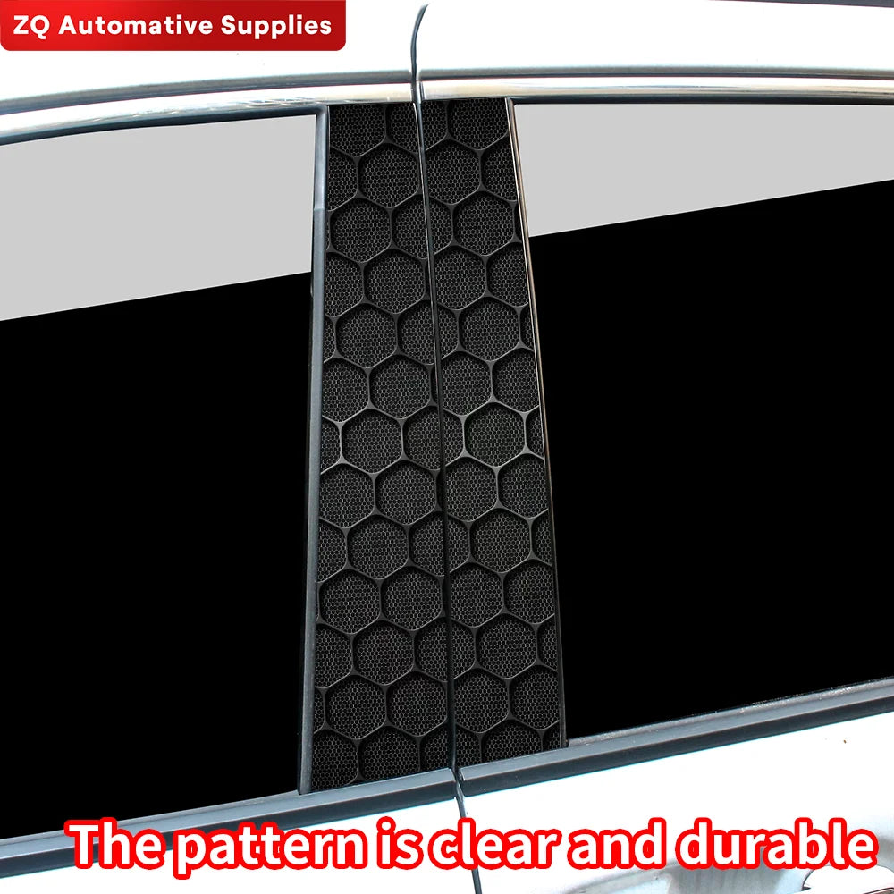 Honeycomb Car Stickers Auto B Pillar Waterproof Funny Decoration Cover Scratches Sunscreen Car Doors Pillar Vinyl Decals