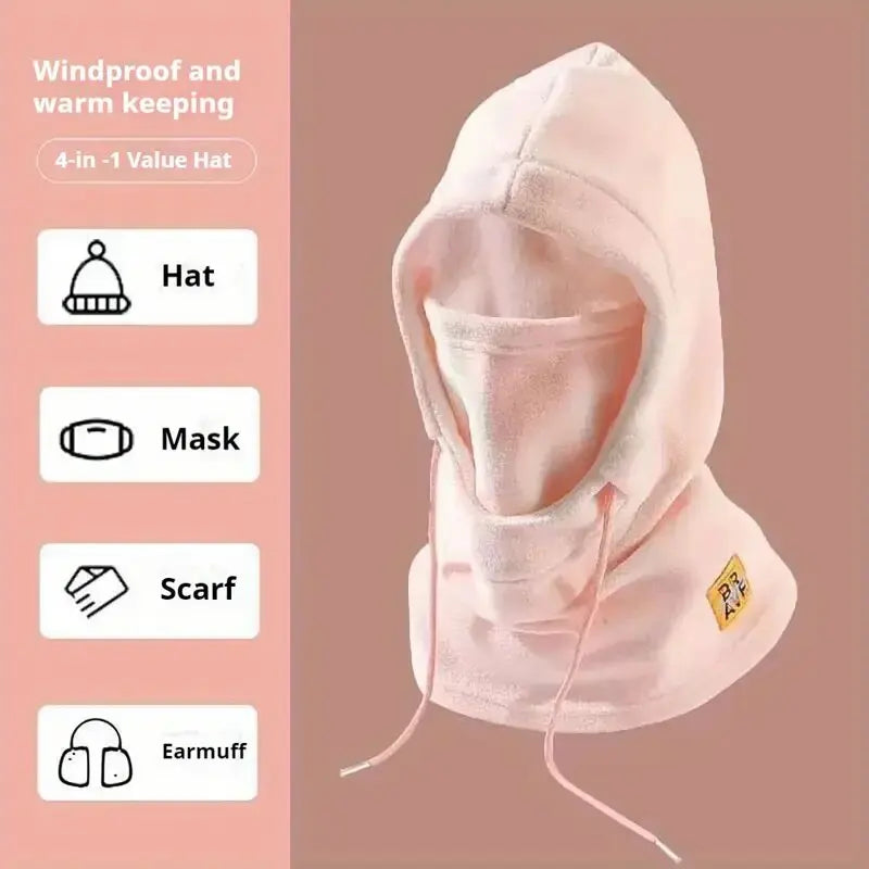 Unisex Knit Balaclava Hood - Drawstring Winter Riding Cap - photo 8