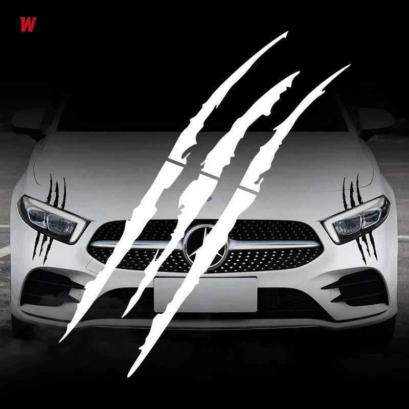 Wolf Claw Car Stickers Car Hood Vinyl Sticker Creative Headlight Decor Decal Monster Claw Scratches Vinyl Film Auto Decoration