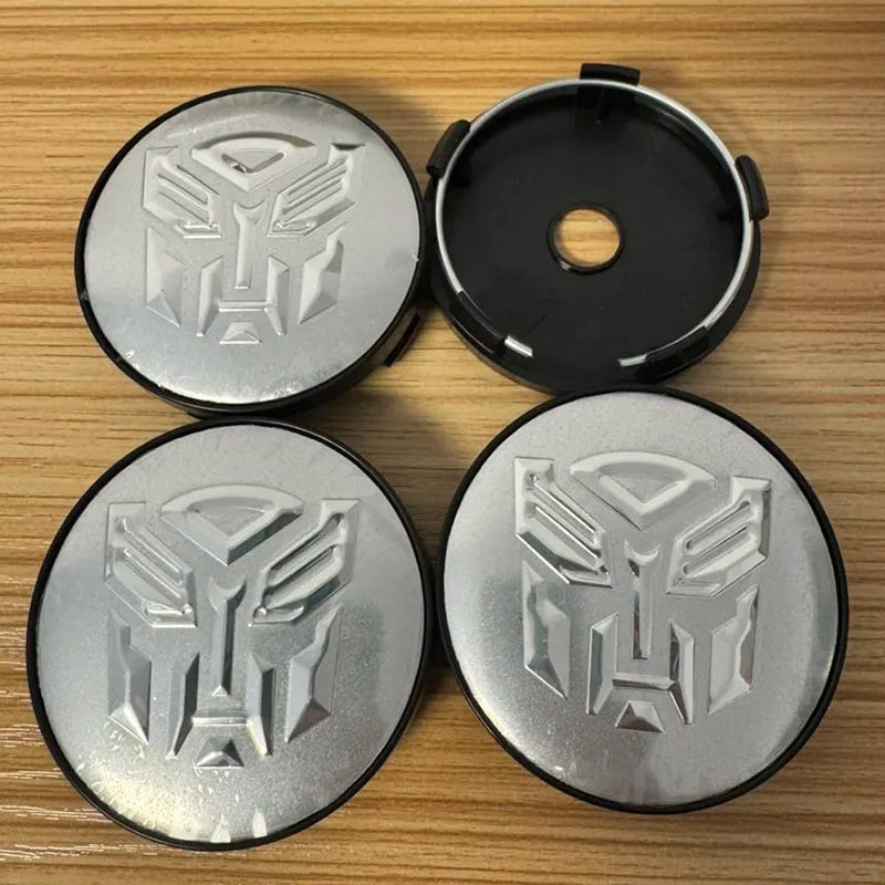 4PCS Universal 56mm 60mm For Autobot Badge Car Wheel Center Caps Dustproof Decorative Hub Caps Sticker