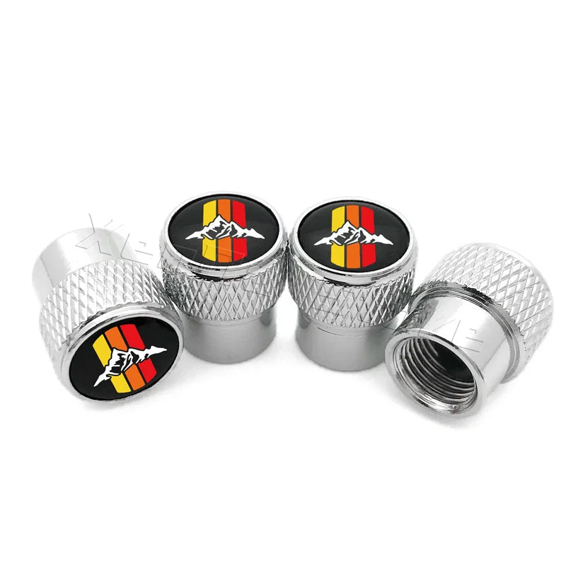 Car Wheel Tire Valve Stem Caps 3 Tri Colors Emblem Logo For Toyota TRD Tacoma Tundra 4Runner Highlander RAV4 Tyre Accessories