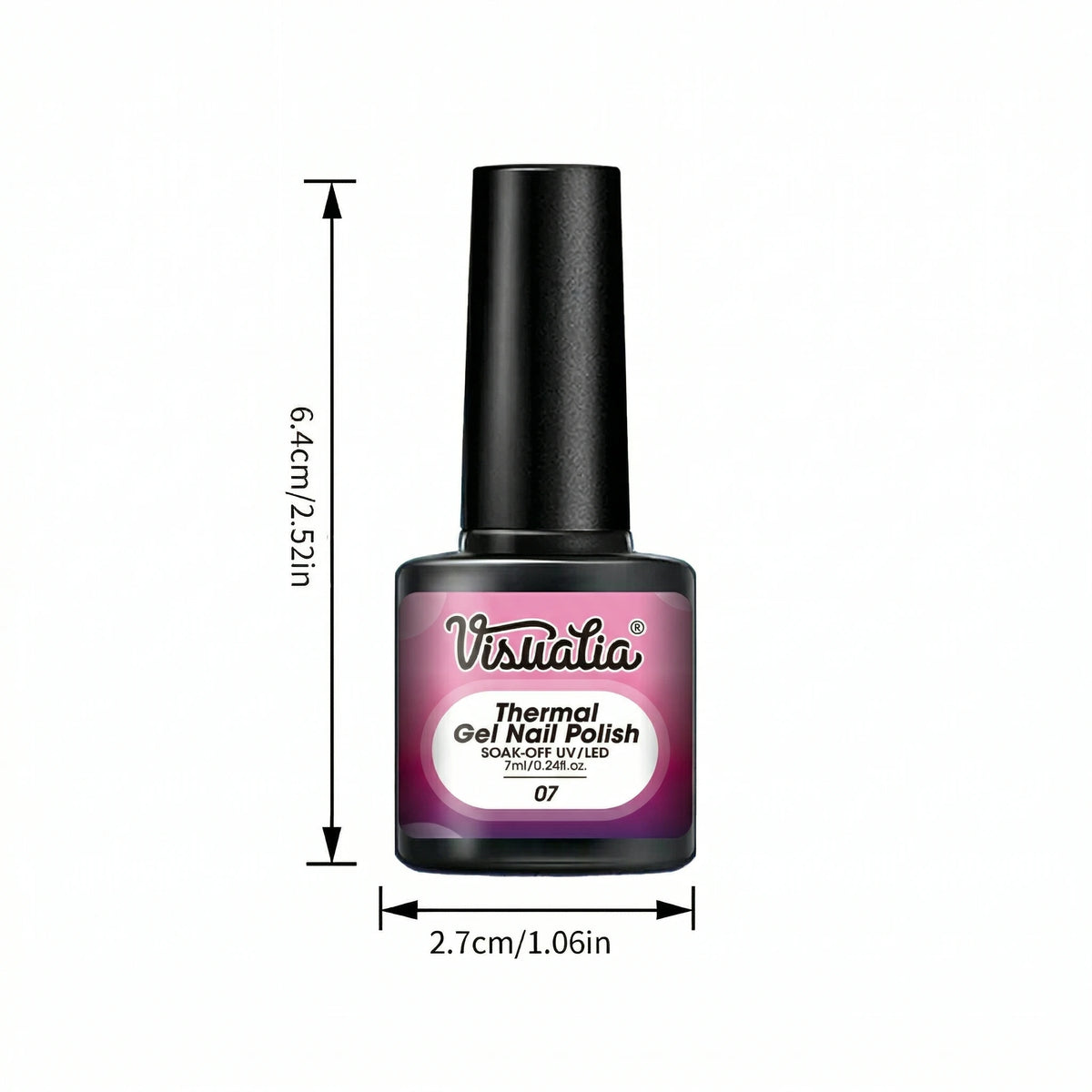 1pc Gradient Hot Gel Nail Polish Set, Changes with Temperature, Semi-Permanent /LED, Soak-Off, Long-Lasting, And Fragrance,