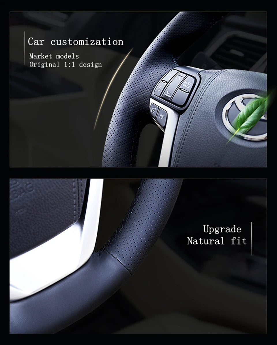 Customize DIY Genuine Leather Car Steering Wheel Cover For Chevrolet Captiva Silverado GMC Sierra 2007-2014 Daewoo Car Interior