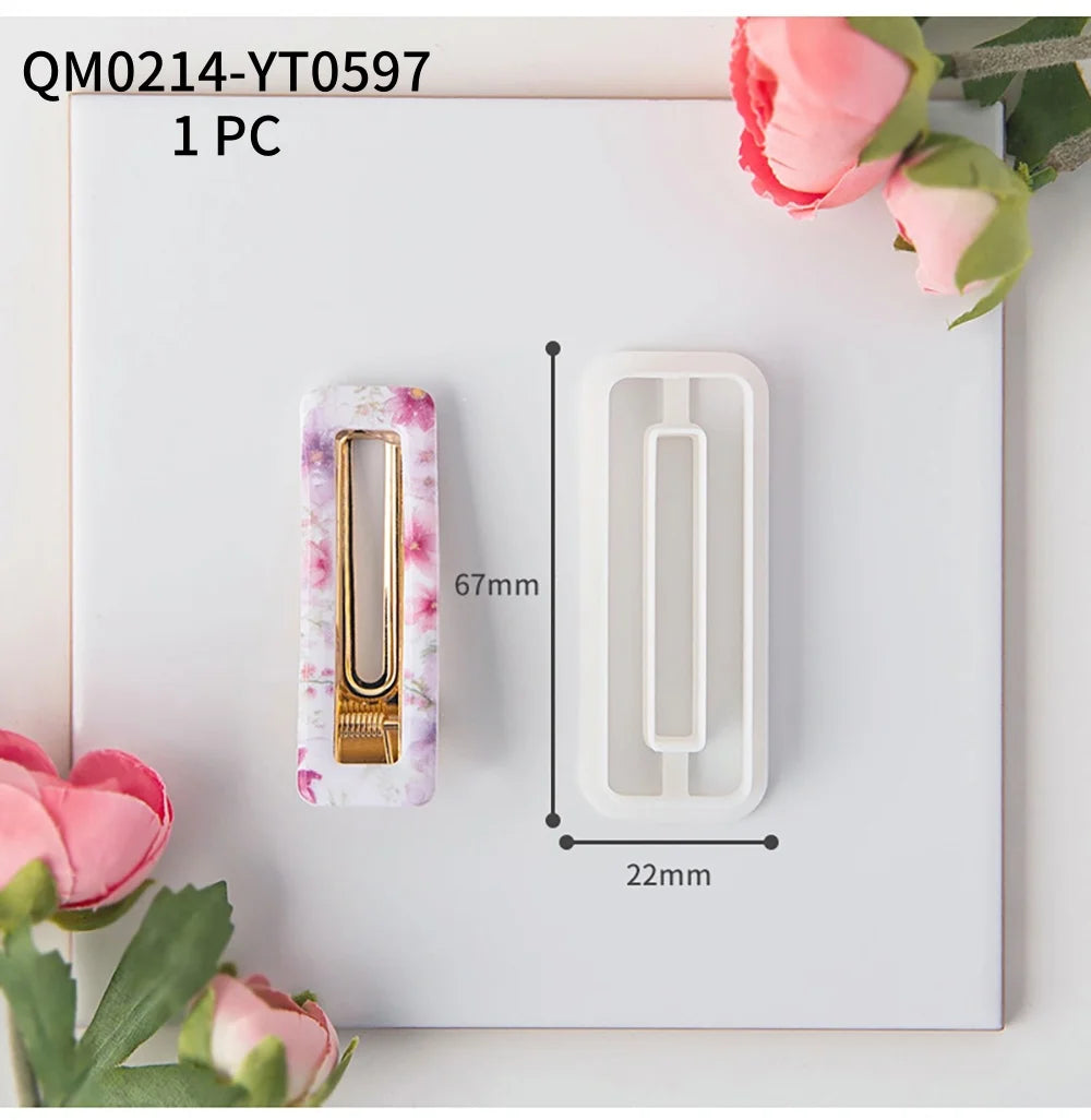 1PC Various Styles Geometric Shape Flower Tile Pattern Polymer Clay Mould Hairpin Embossing Clay Mold Jewelry Making Clay Tools