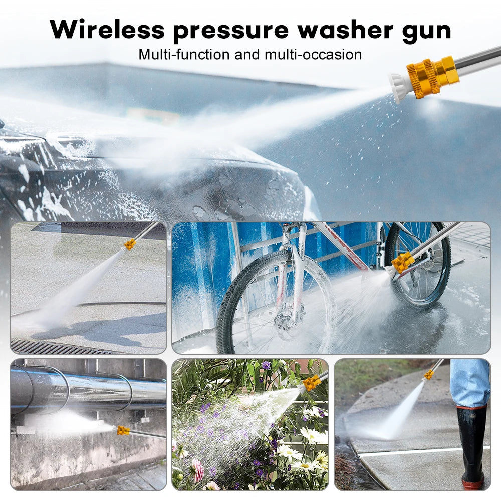 300W Cordless Pressure Washer — 60Bar Foam Car Wash Machine
