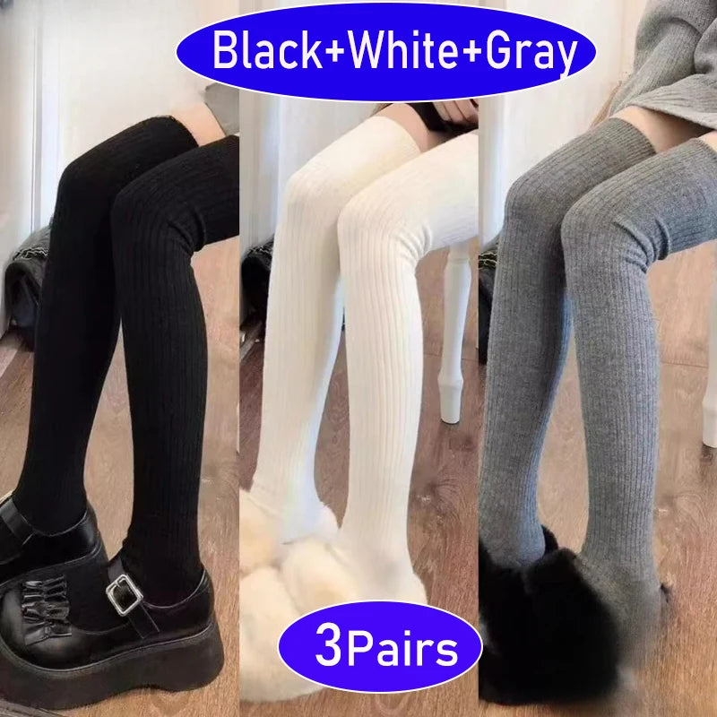 Women's Knit Knee High Socks, Soft Fuzzy