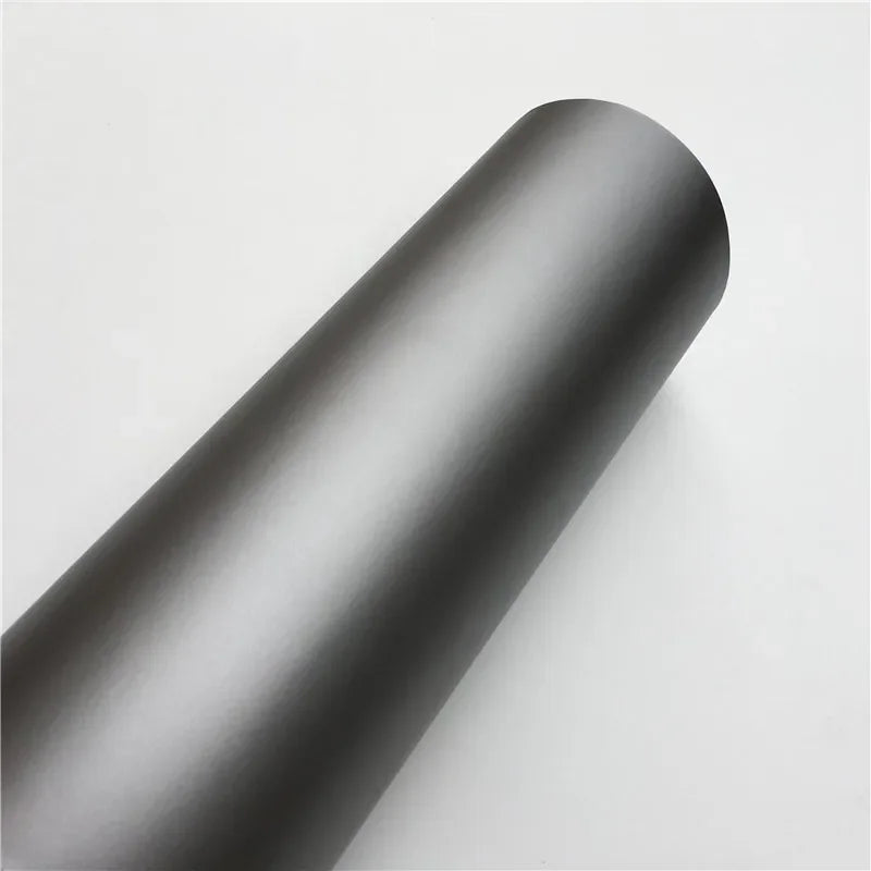 Matte Dark Grey Vinyl Film Car Wrapping Film Vehicle Wraps Foil Sheet Car Decal Bubble Free Bike Console Computer Cover Skin