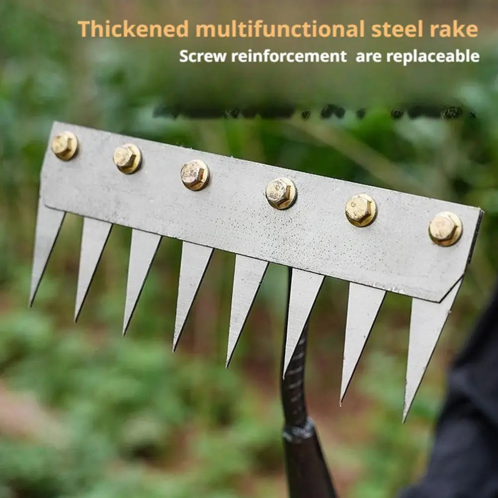 5/6/7/8 Garden Hoe Weeding Tool Digging Wild Vegetables Weeding Loosening Soil Agricultural Farm Tools Menggang Rake Accessories