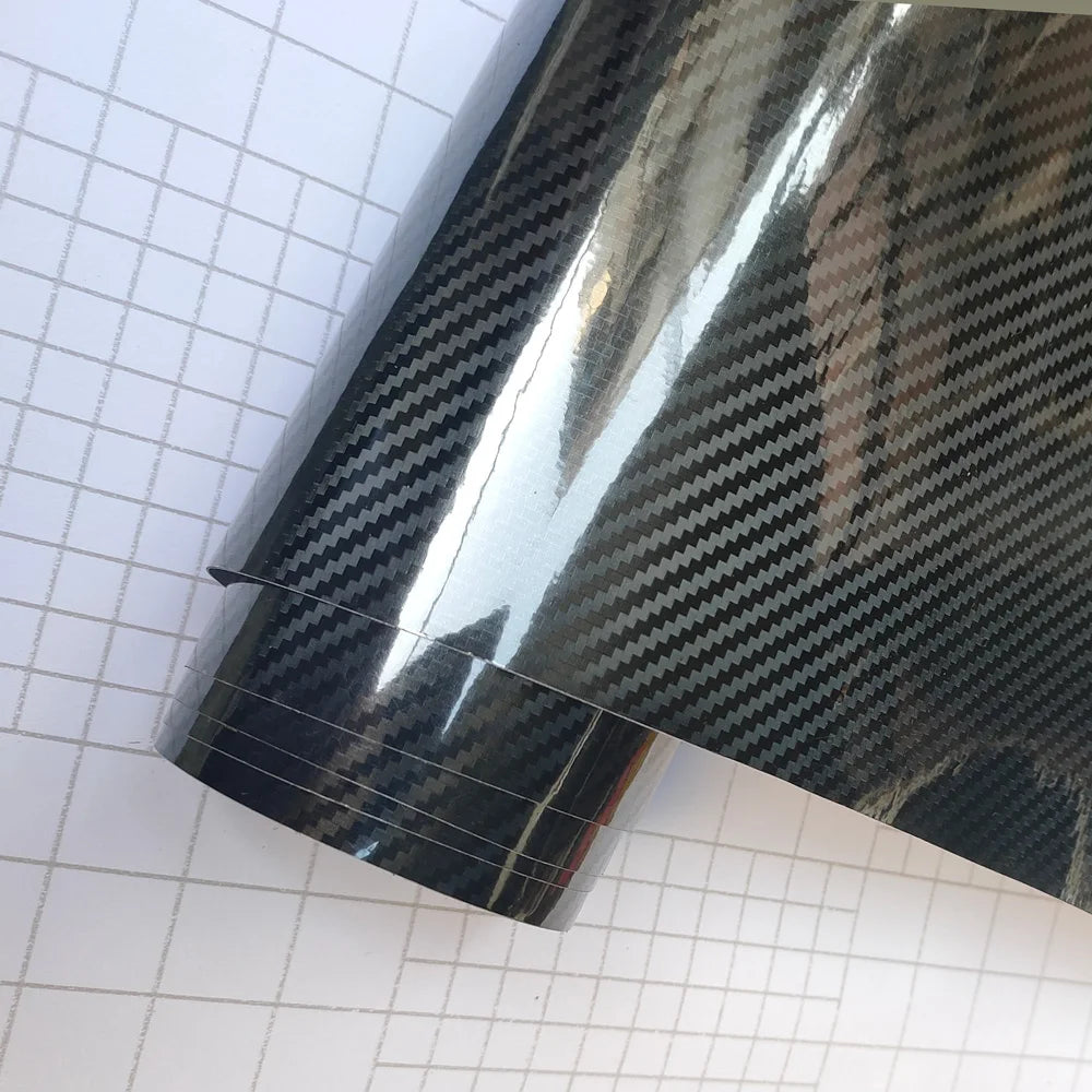 3D 4D 5D Carbon Fiber Vinyl Wrap Film – Black Matte Car Sticker for Car, Laptop, Phone & Motorcycle