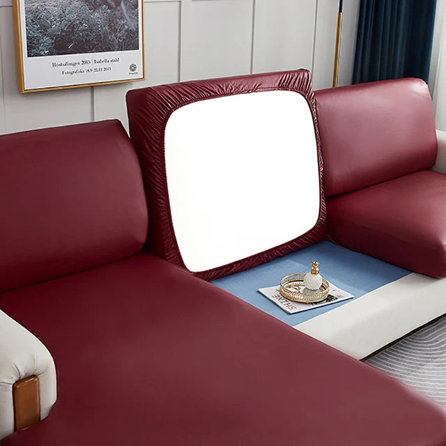 Waterproof PU Leather Sofa Seat Cushion Cover For Living Room Furniture Protector L Shape Corner Armchair Couch Slipcovers