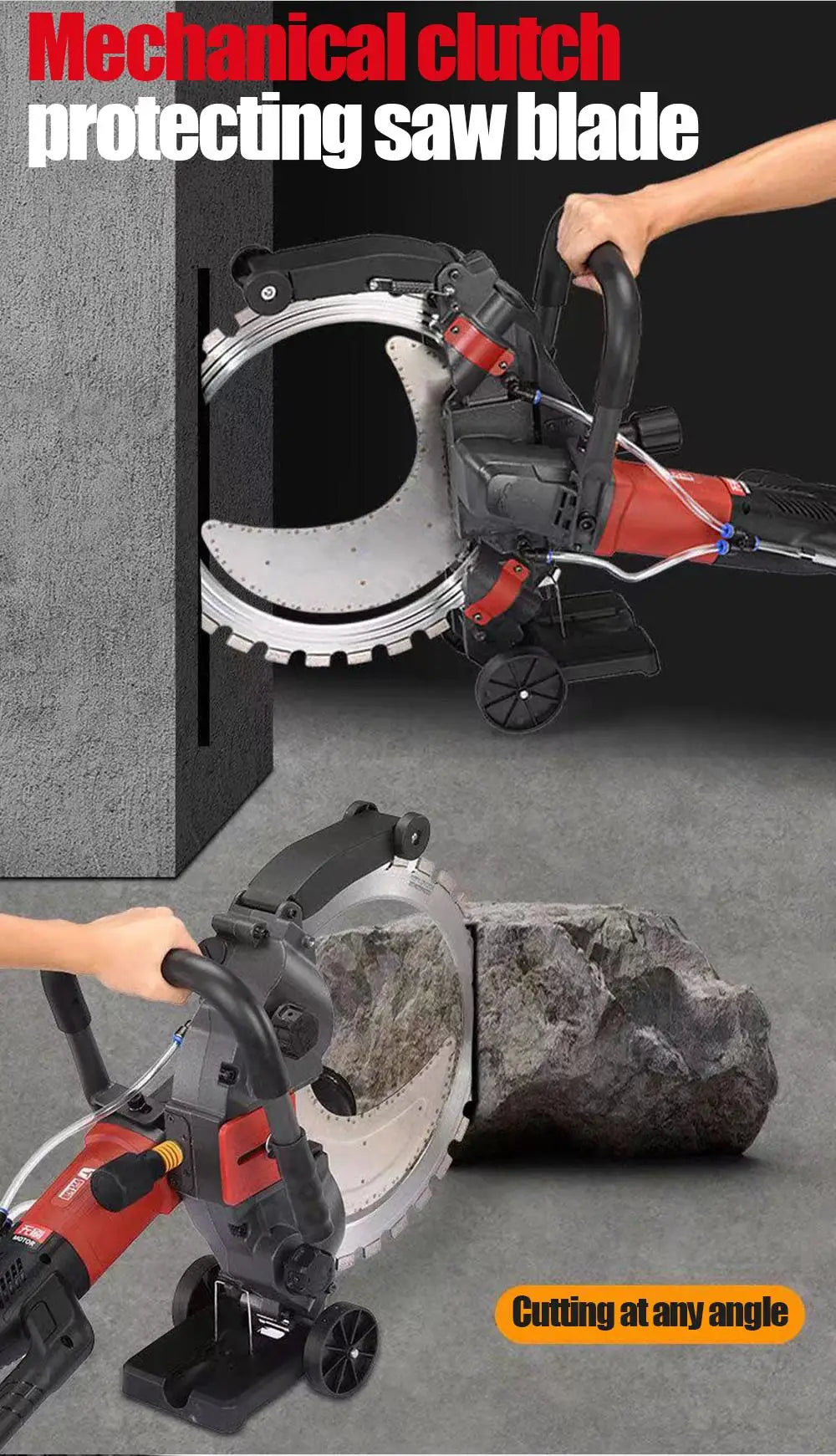 Can cut 30CM Concrete Saw High Frequency Brushless Ring Saw Electric Concrete Cutter Wall Cutting Wet Saw For Stone Cutting
