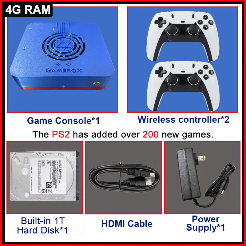 GD10 Dual-System Mini PC Console — i3 CPU, 4K HD, Plug-and-Play TV, Wireless Controller