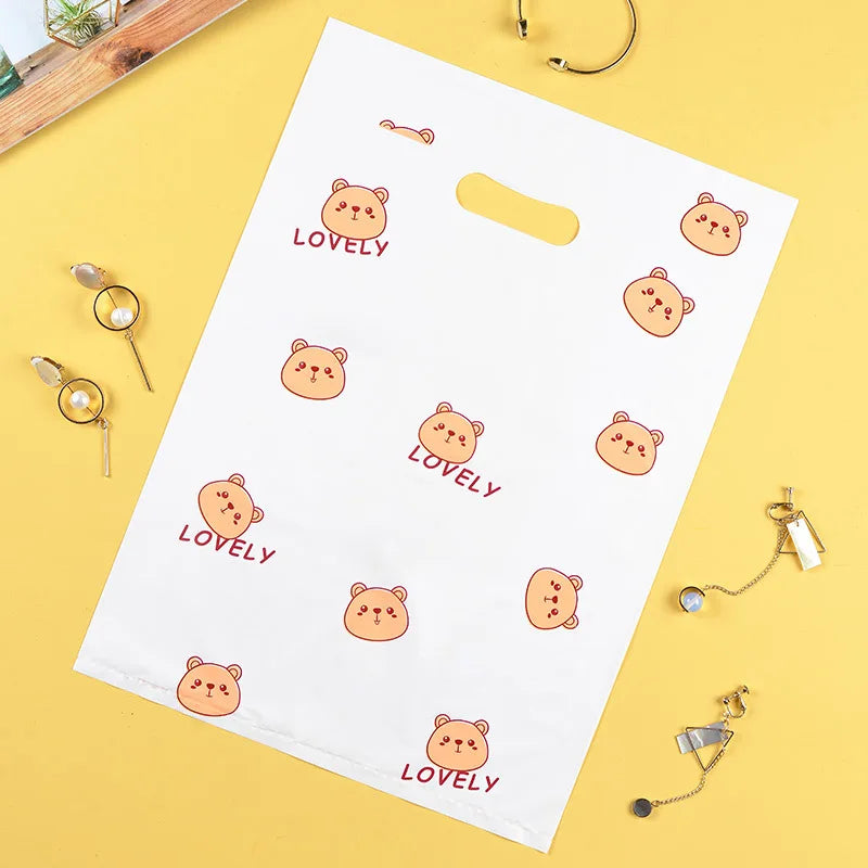 25pcs/lot Small Plastic Bag for Jewelry/Earrings/Scarf/Socks Little Daisy Wedding Gift Bags Mini Packaging Bags for Business