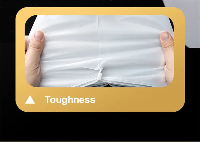 StoBag 10pcs Frosted Matte Zipper Bags Clothes Packaging Pouch Plastic Sealed Shirts Storage Shipping Reusable Organizer Pocket