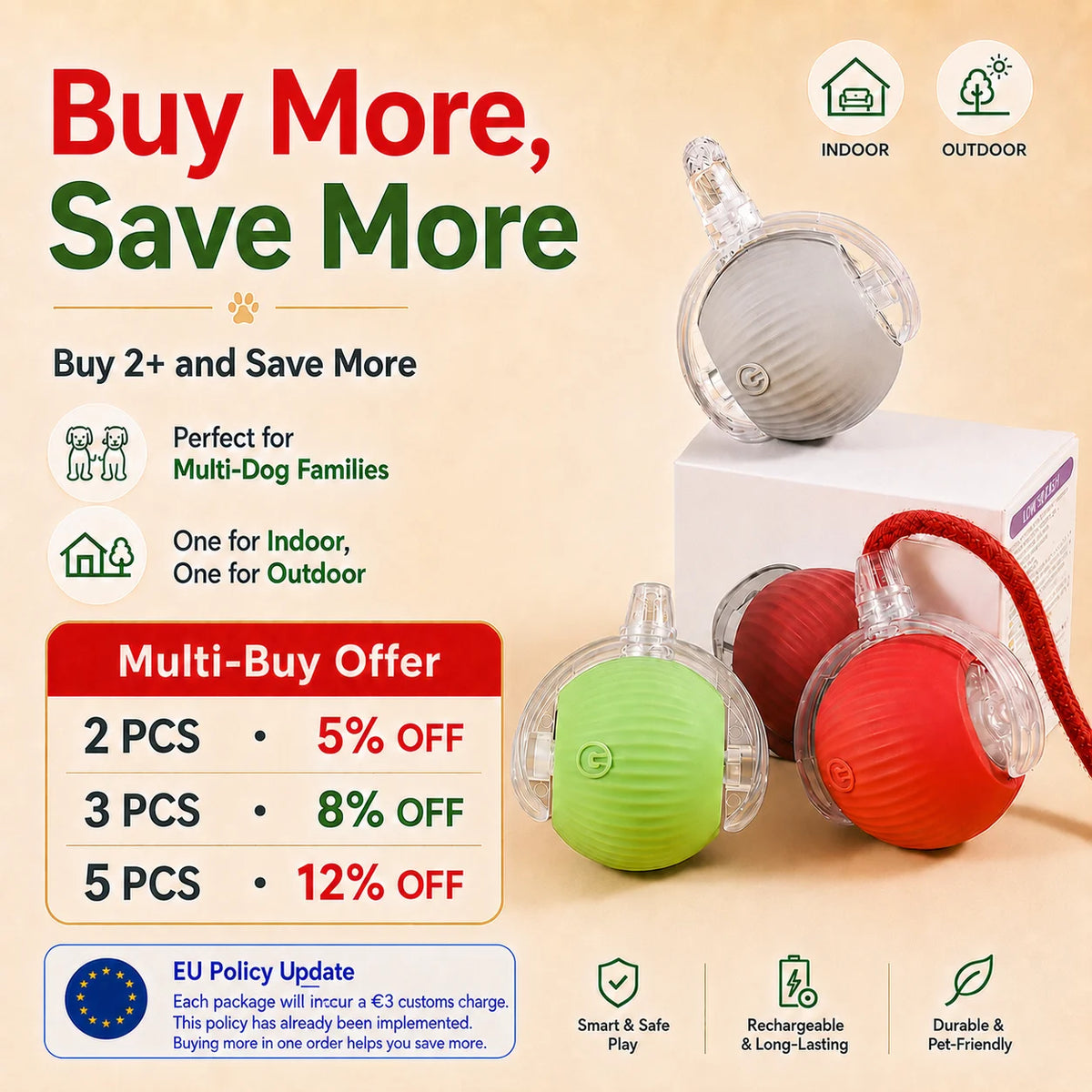 Rechargeable Rolling Cat Ball - Smart Interactive Toy – photo 2