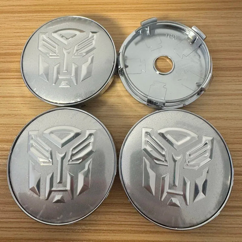 4PCS Universal 56mm 60mm For Autobot Badge Car Wheel Center Caps Dustproof Decorative Hub Caps Sticker