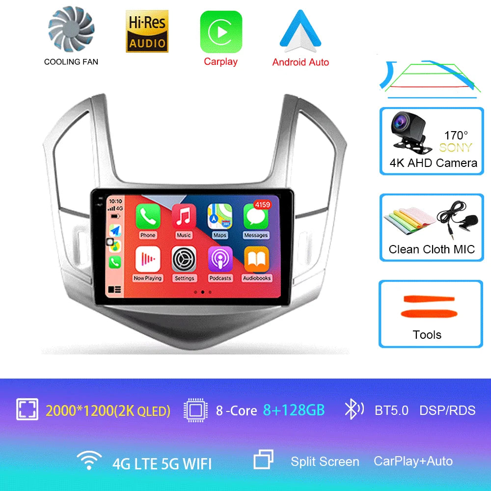 Android 16 For Chevrolet Cruze J300 J308 2012 - 2015 Multimedia Video Player Navigation Stereo GPS No 2DIN 2 Din DVD