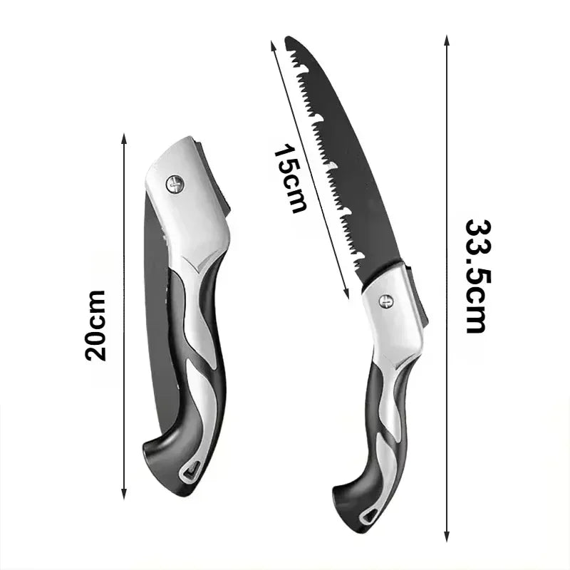 Folding Garden Pruning Saw – Portable Multi-Purpose Hand Saw for Pruning, Bonsai & Camping