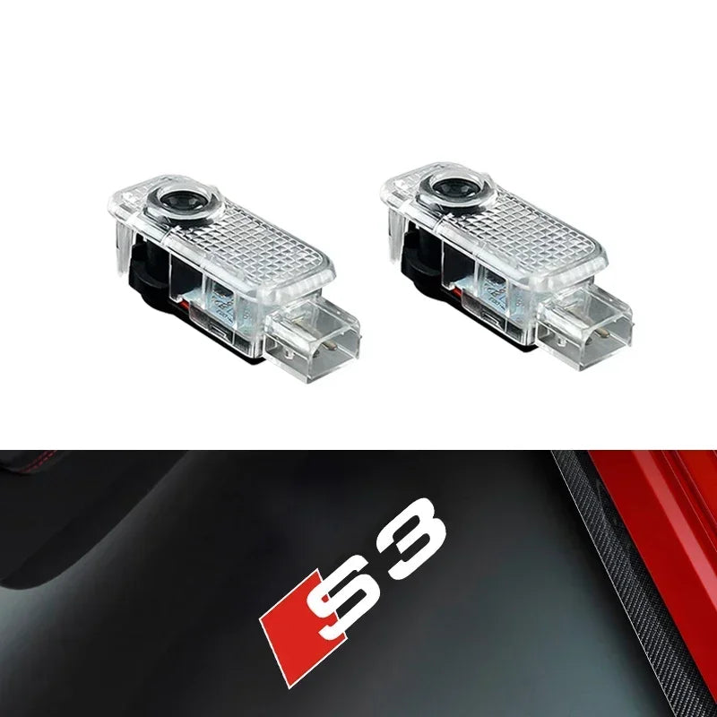 LED Door Projector Welcome Light for Audi A1/A3/A4/A5/A6/A7/Q2/Q3/Q5/Q7/Q8/S3-S8/TT/RS