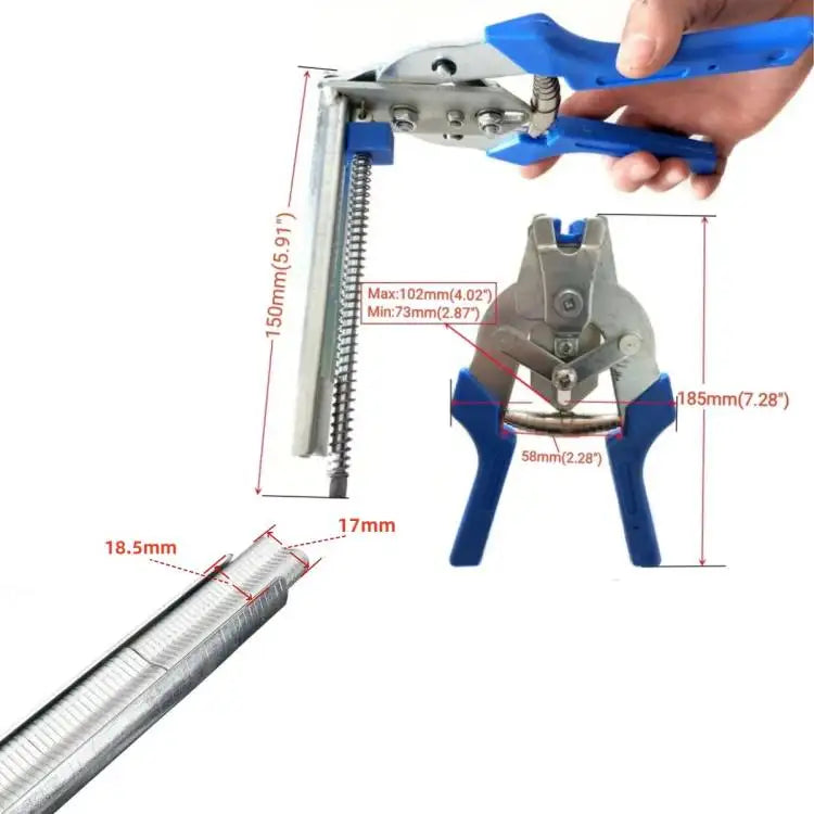 New Hog Ring Plier Tool or 600pcs M Clips Staples Chicken Mesh Cage Wire Fencing Anti-slip Handle Stainless Steel Hand Tools