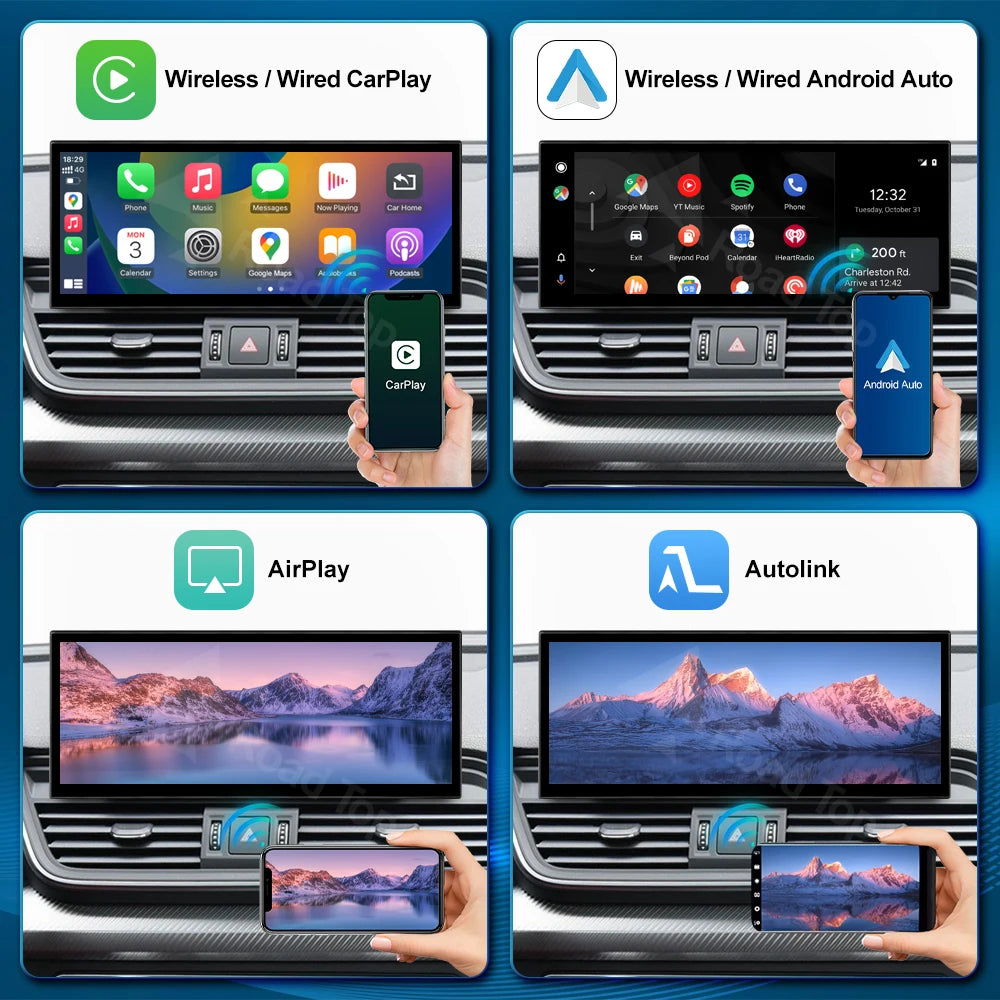12.3" Linux Touchscreen for Audi Q5 (2018–2019) — Wireless CarPlay, Android Auto, AirPlay