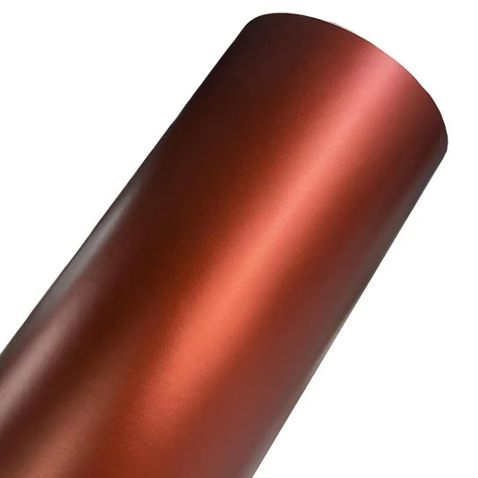 Premium Matte Metallic Copper Brown Vinyl Wrap Roll Self Adhesive Decal Sticker Car Wrapping Foil Air Release