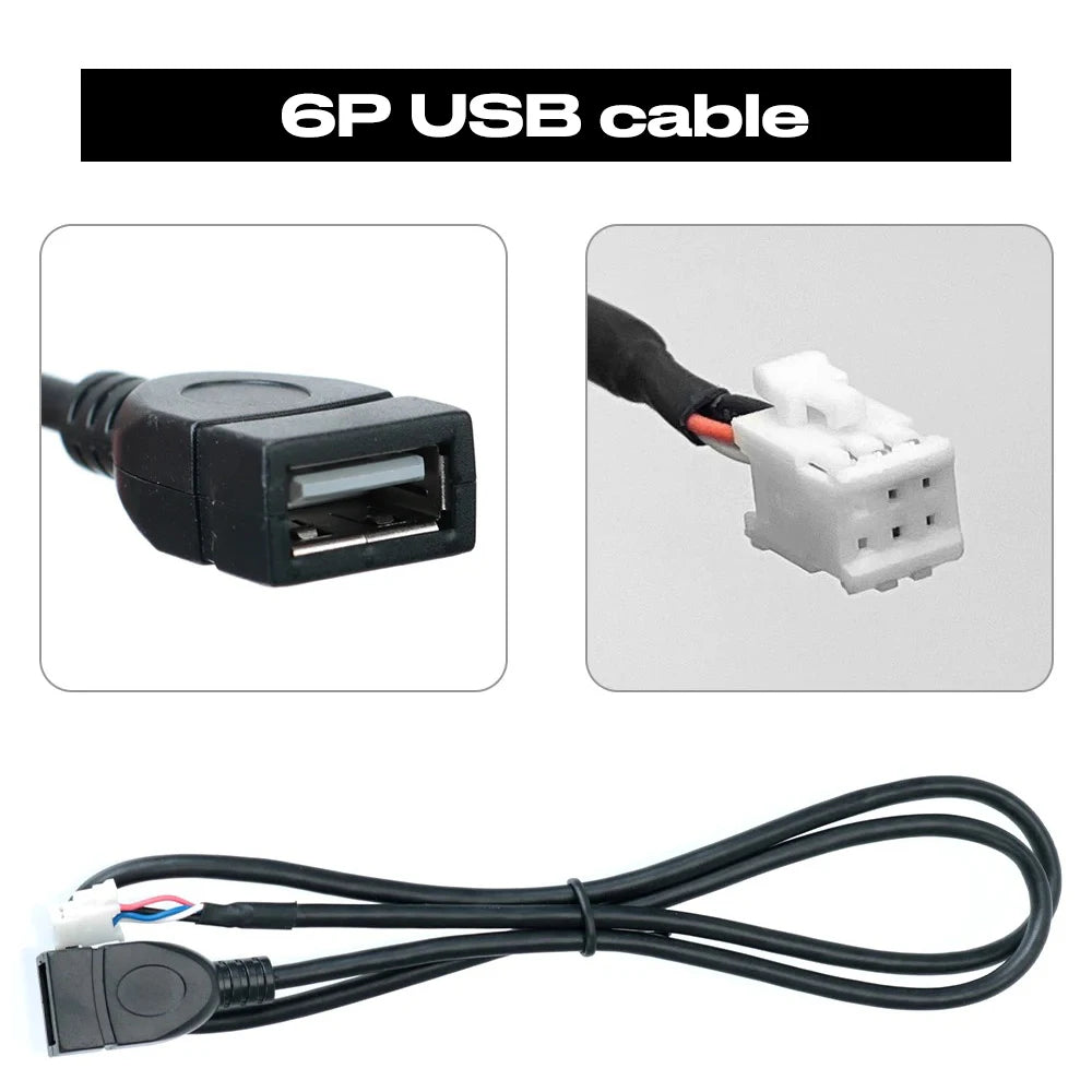 Universal ISO Power Cable, USB, Microphone & GPS Antenna Kit — Car Stereo Install Accessories (Toyota, Nissan, Suzuki)