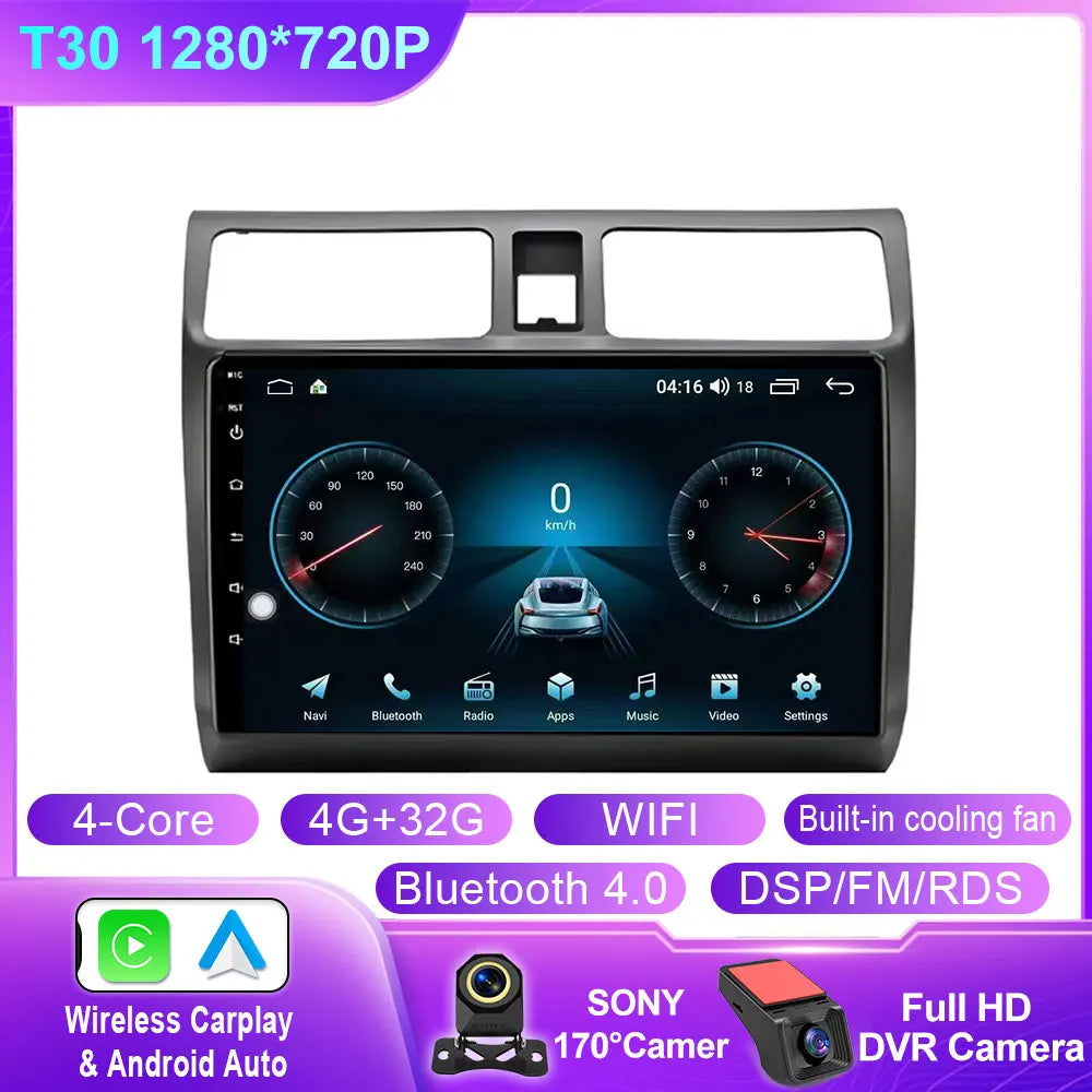Android 16 Car Radio For Suzuki Swift 2003 - 2006 2007 2008 2009 2010 Multimedia Player Stereo Carplay AUTO Head Unit WIFI 4G BT