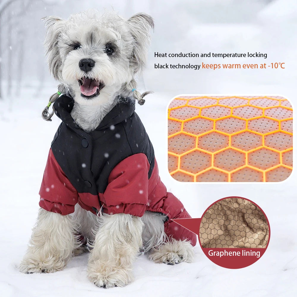 Four-Leg Dog Snowsuit - Warm Winter Jumpsuit for Small Dogs - photo 3