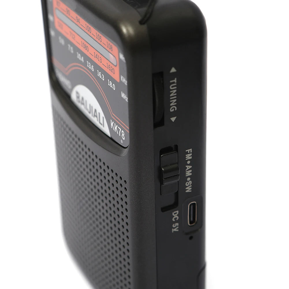 Outdoor Radio Dual Band Stereo Radio SW/AM/FM Pocket Pointer Radio LCD Display Battery Operated for Indoor Outdoor Emergency Use