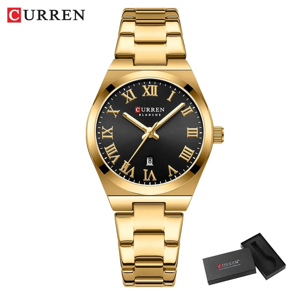 Stylish Waterproof Women’s Stainless Steel Bracelet Watch