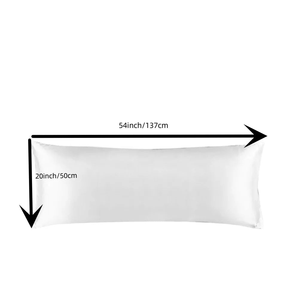 1pc Luxurious Satin Pillowcase for Hair and Skin Care Soft, Silky, Long Body Pillow Cover for Bedroom,Hotel, and Home Decor