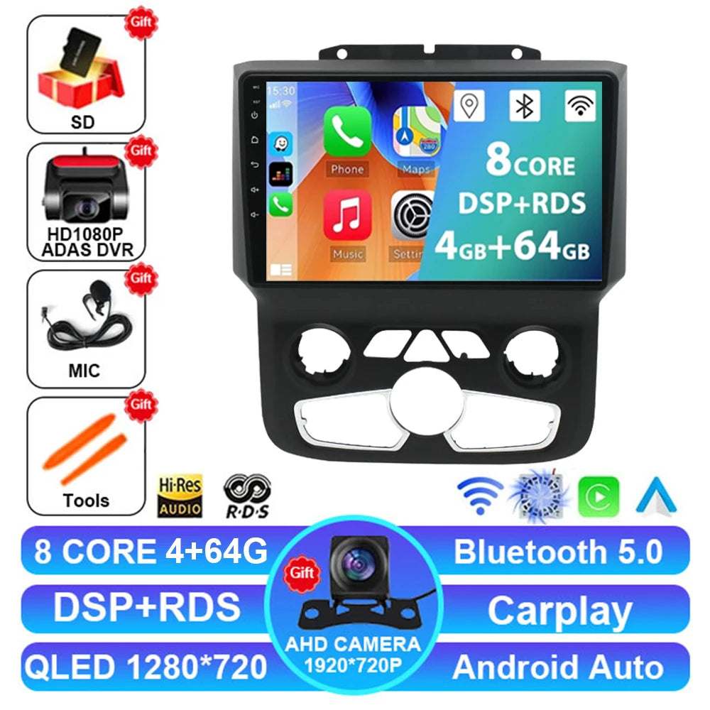 Android 15 Car Radio for Dodge RAM 1500/2500 2013-2019 - CarPlay & 4G LTE