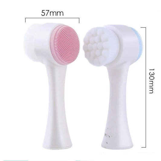 Silicone Facial Cleansing Brush – 3D Double-Sided Exfoliator - photo 6