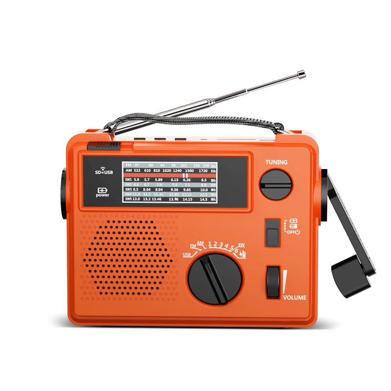 Portable AM FM Radio with Best Reception AC & Battery Operated Big Speaker,Large Tuning Knob,Earphone