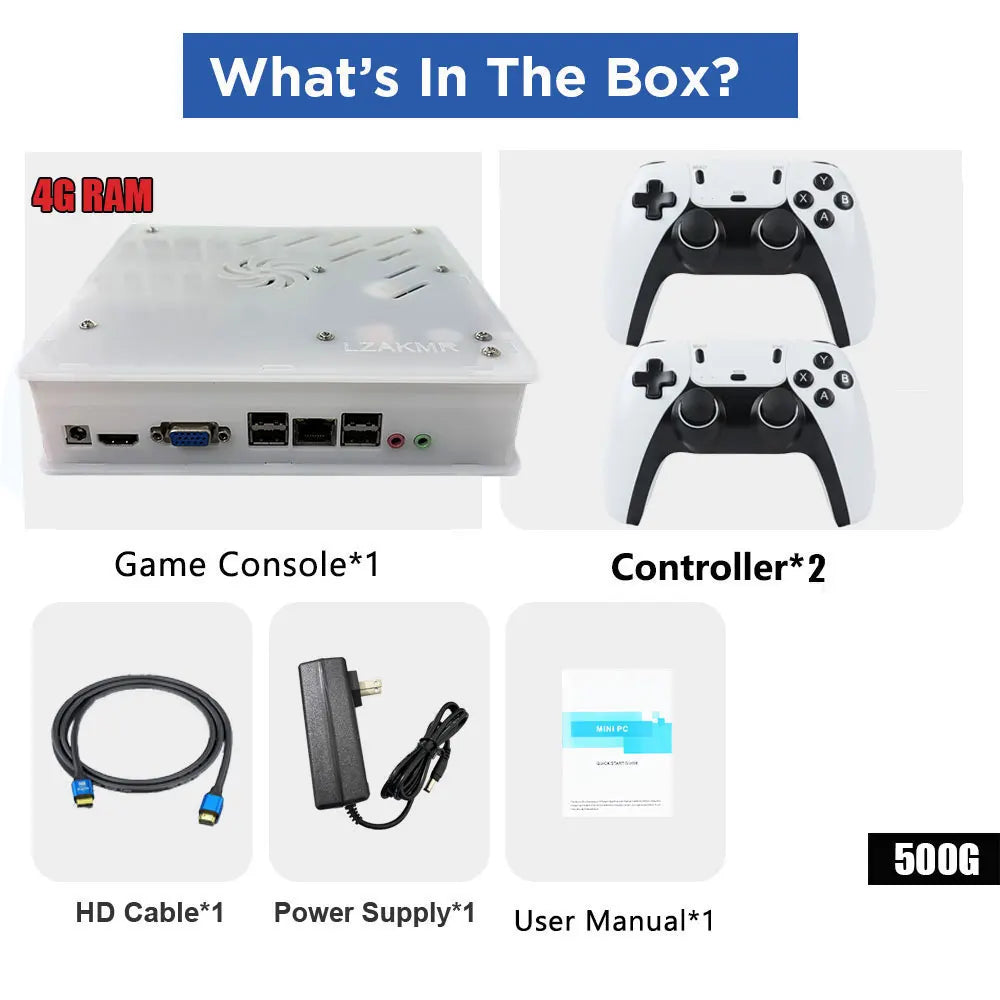 X8 Mini PC Game Console — i3 CPU, 1TB, 4K HD, 60 Emulators, Plug-and-Play TV Console
